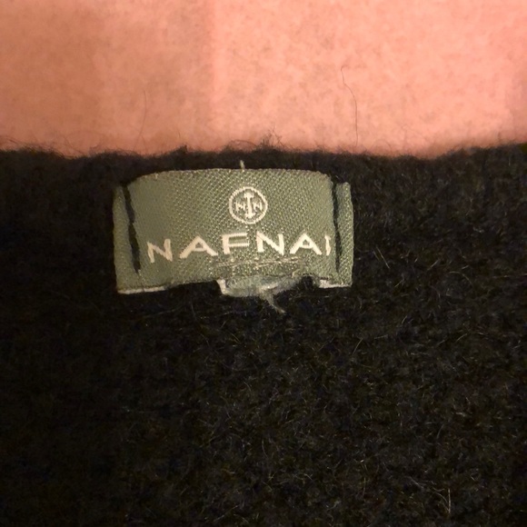 Black French made wool wrap cardigan - Picture 2 of 7